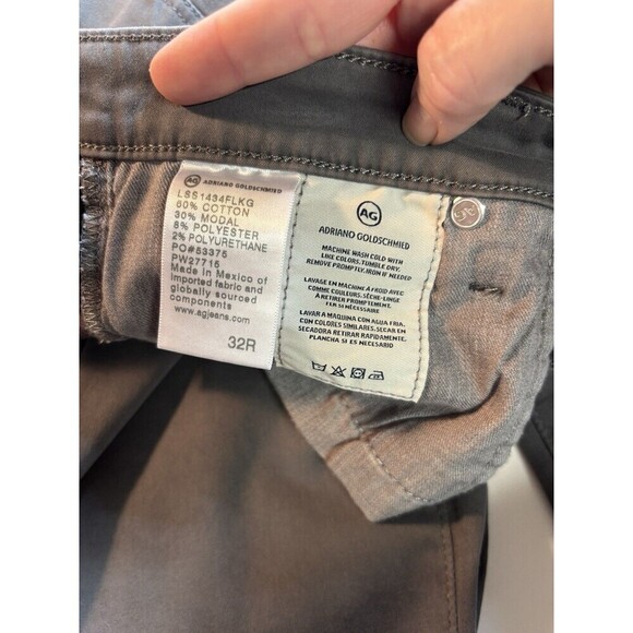 AG Adriano Goldschmied Prima Cigarette Leg Skinny Jeans Grey 32 R - Picture 6 of 16
